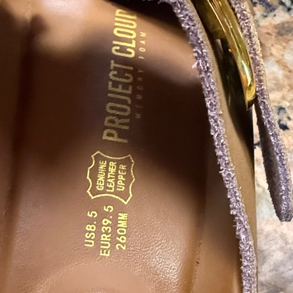 Project Cloud Brown Genuine Leather Sandals Beach Essentials Memory Foam 8.5 - Picture 8 of 11